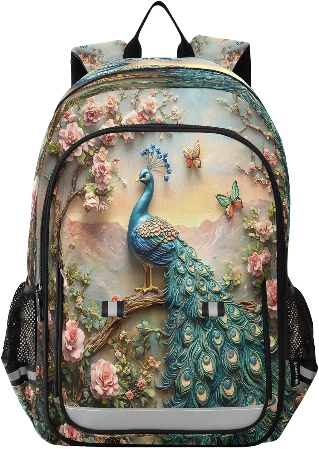 ALAZA Peacock School Backpacks Travel Laptop Bag Kids Bookbag for Girls Boys Teens Women Men155