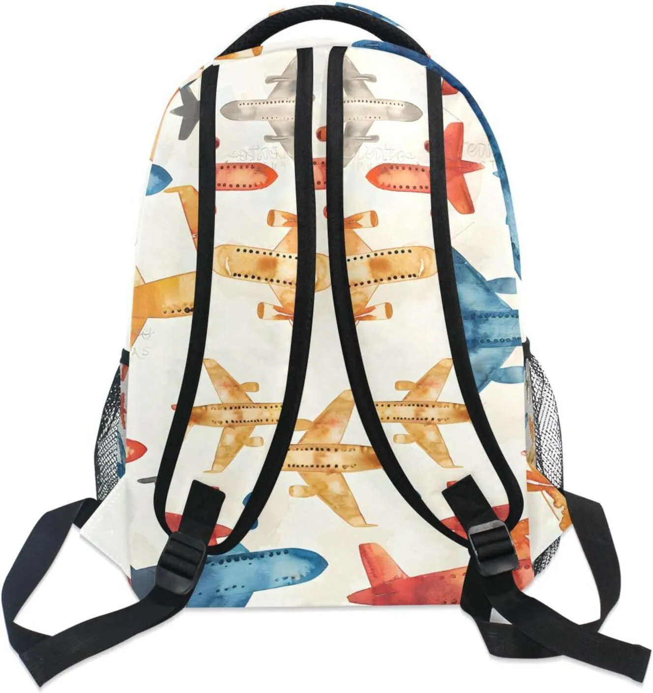 ALAZA Planes Backpacks for Boys Elementary School Bag Airplane Pattern Laptop Bookbag Kids Personalized Travel Daypack 3rd 4th 5th Grade Students Rucksack