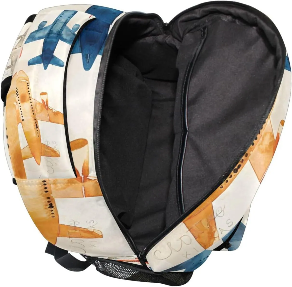 ALAZA Planes Backpacks for Boys Elementary School Bag Airplane Pattern Laptop Bookbag Kids Personalized Travel Daypack 3rd 4th 5th Grade Students Rucksack