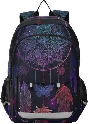 ALAZA Purplr Dream Catcher Galaxy Laptop Backpack Purse for Women BookBags 17 inch School Bags Men Boys Girls Travel Casual Daypack