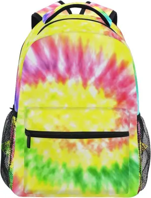 ALAZA Rainbow Tie Dye Swirl Pride Pattern Backpacks for Girls Boys School Backpack Bookbag 3rd 4th 5th Grade Elementary Travel Laptop Shoulder Bag Students Daypacks