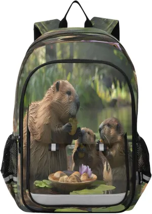 ALAZA Sea Otter School Backpacks Travel Laptop Bag Kids Bookbag for Girls Boys Teens Women Men111