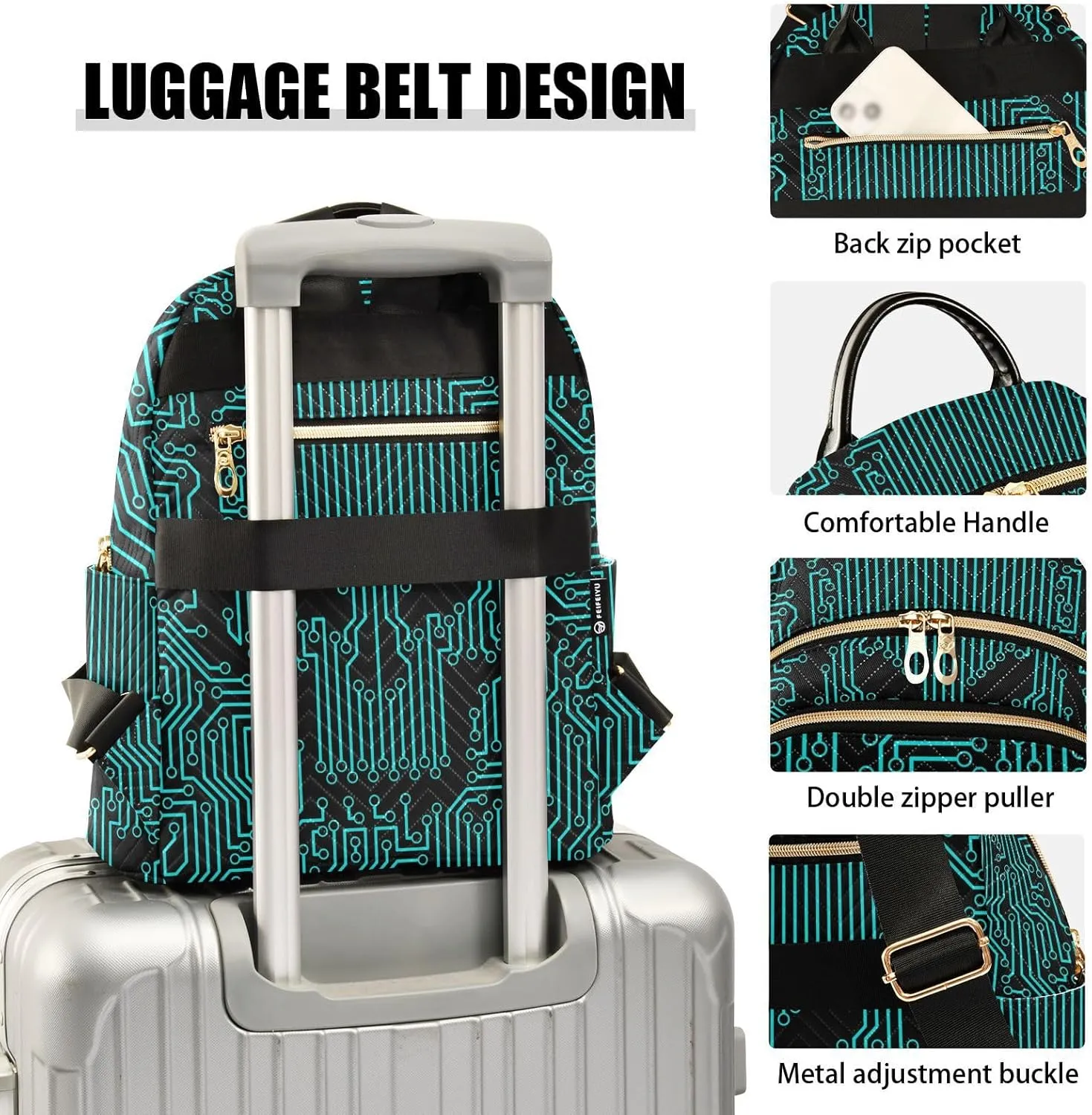 ALAZA Skull Funny Circuit Stripe Mini Backpack Purse for Women Travel Bag Fashion Daypack Back Pack Shoulder Bag