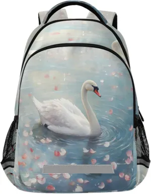 ALAZA Swan Backpacks Travel Laptop Daypack School Book Bag for Men Women Teens Kids