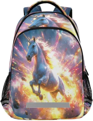ALAZA Unicorn Explosion Pattern Backpacks for Girls Kids Travel Laptop Daypack School Book Bag