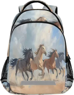 ALAZA Wild Horses Running Backpacks Travel Laptop Daypack School Book Bag for Men Women Teens Kids