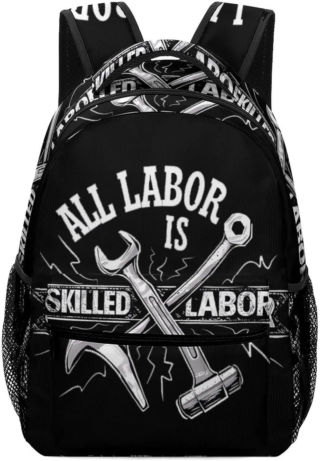 All Labor is Skilled Labor Cute Backpack Casual Funny Printing Basic Shoulder Bag for Men Women Travel Picnic