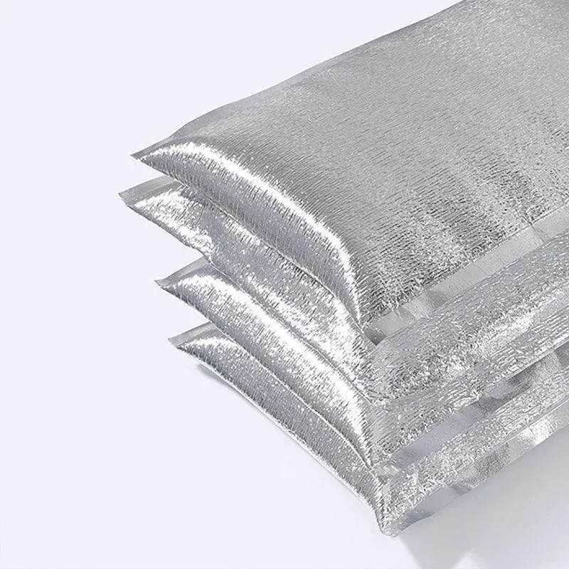 Aluminum Foil Insulated Bags 100PCS 3Sizes Silver