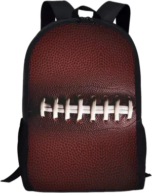 American Football Backpacks for Girls Boys Lightweight School Packs for Primary Middle School Backpack for Kids Present Mochila Para Niños Brown