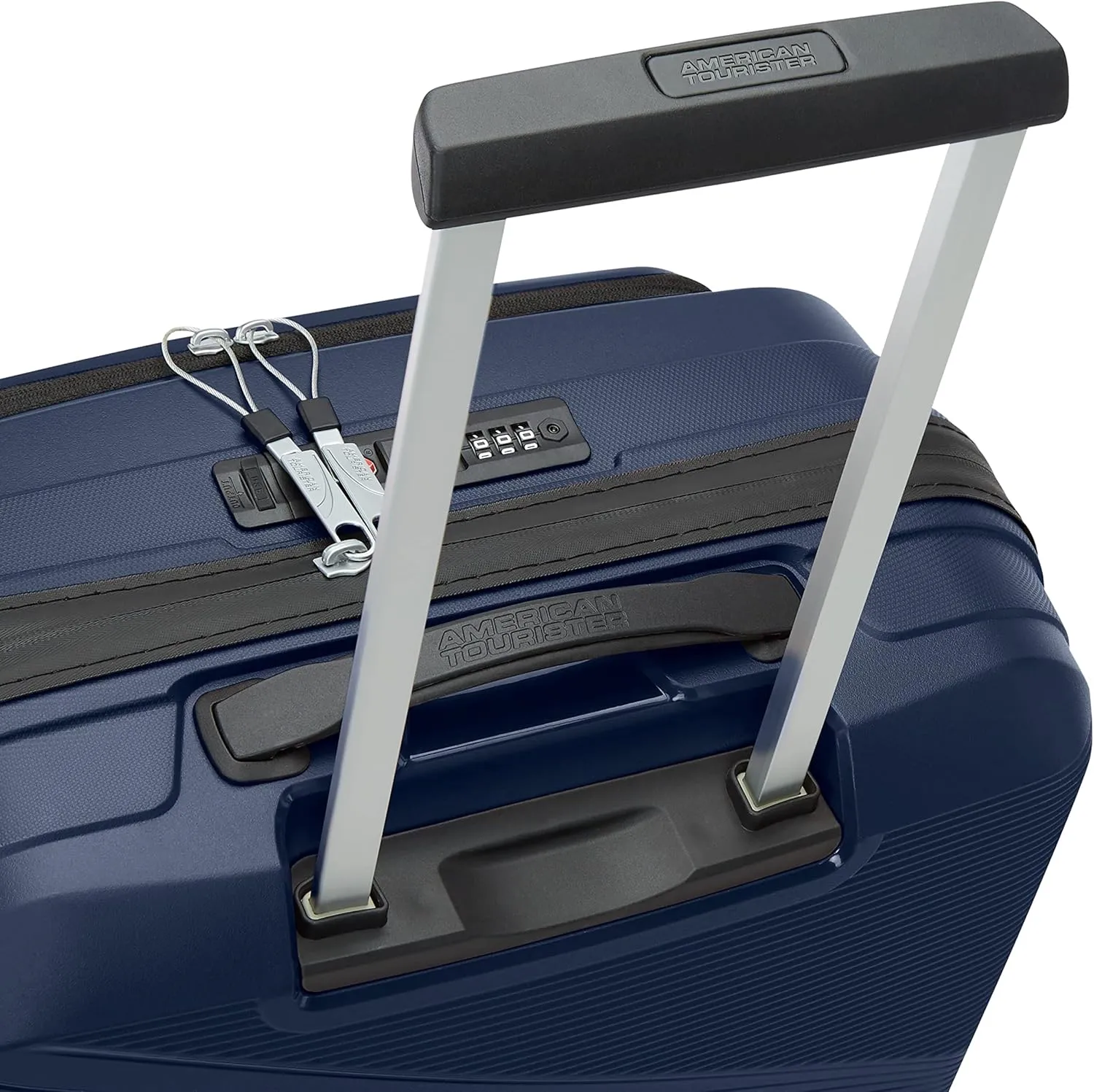 American Tourister Airconic Hardside Expandable Luggage with Spinner Wheels, Navy Blue, Carry-On 20-Inch