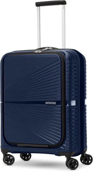 American Tourister Airconic Hardside Expandable Luggage with Spinner Wheels, Navy Blue, Carry-On 20-Inch