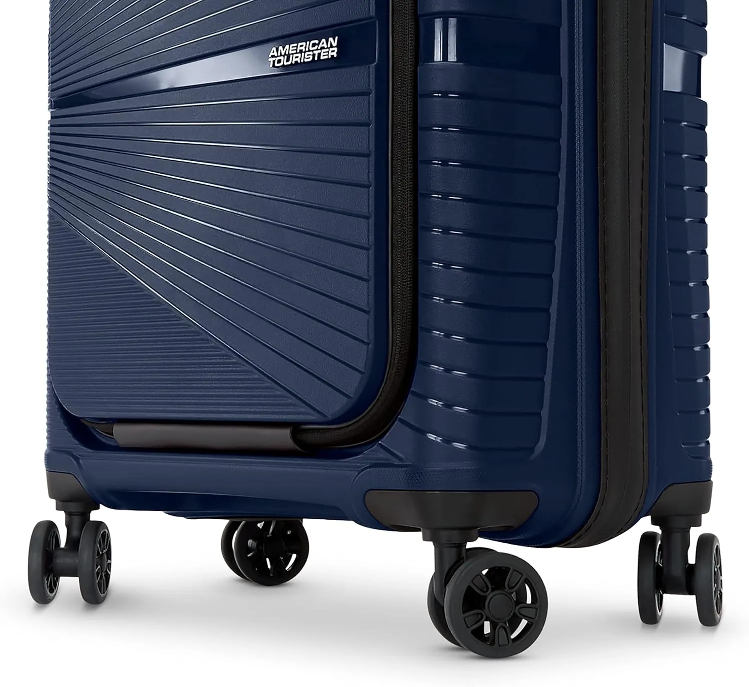 American Tourister Airconic Hardside Expandable Luggage with Spinner Wheels, Navy Blue, Carry-On 20-Inch