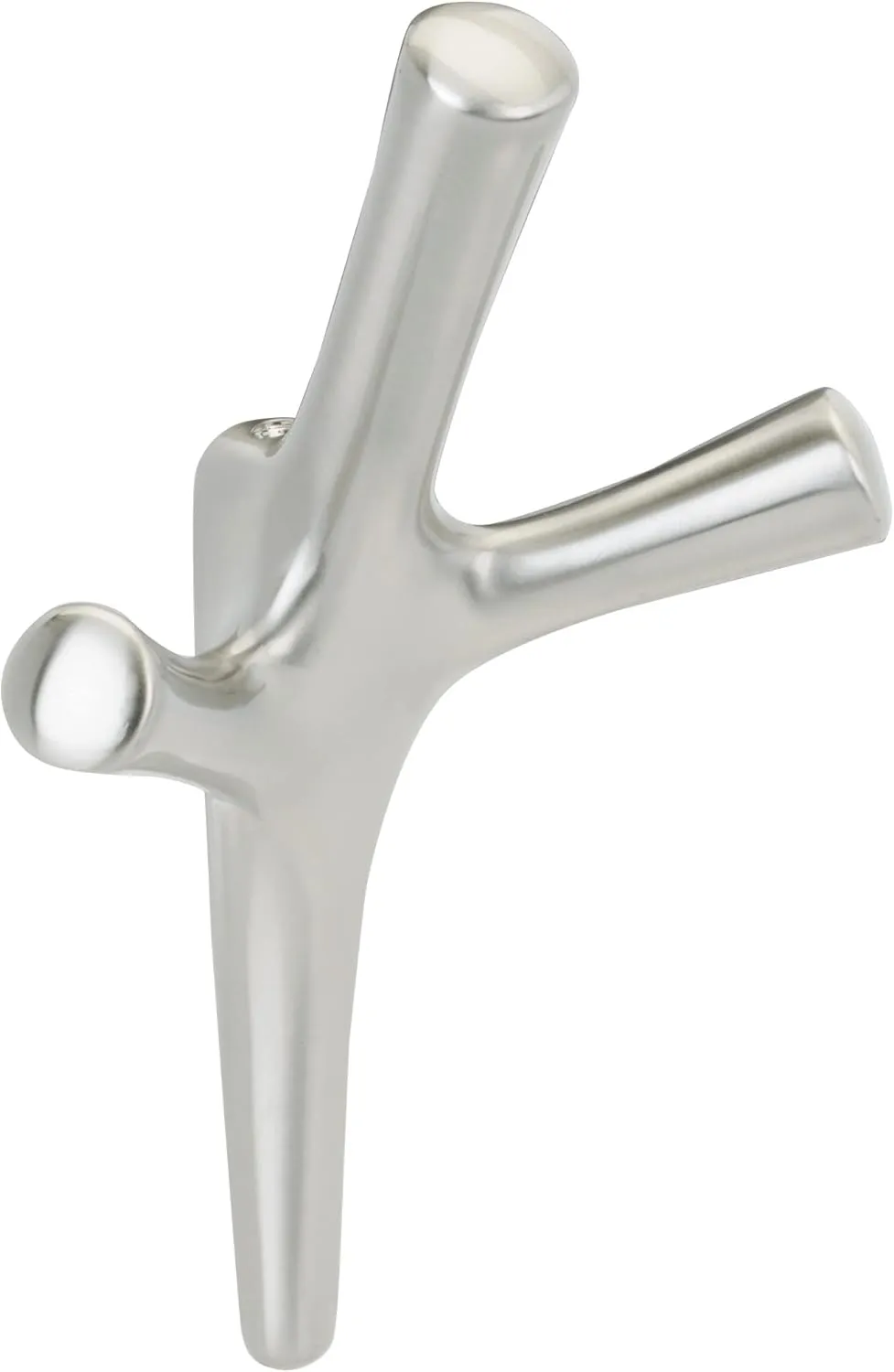 Amerock HBX37016G10 | Kodiak Triple Prong Decorative Wall Hook | Satin Nickel Hook for Coats, Hats, Backpacks, Bags | Hooks for Bathroom, Bedroom, Closet, Entryway, Laundry Room, Office