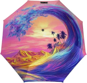 AMRANDOM Travel Umbrella Compact Umbrella Auto Open Close Portable UV Protection