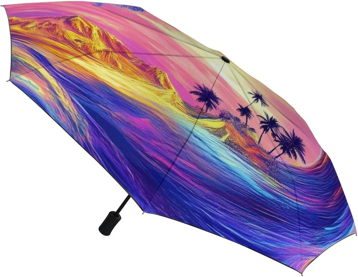 AMRANDOM Travel Umbrella Compact Umbrella Auto Open Close Portable UV Protection