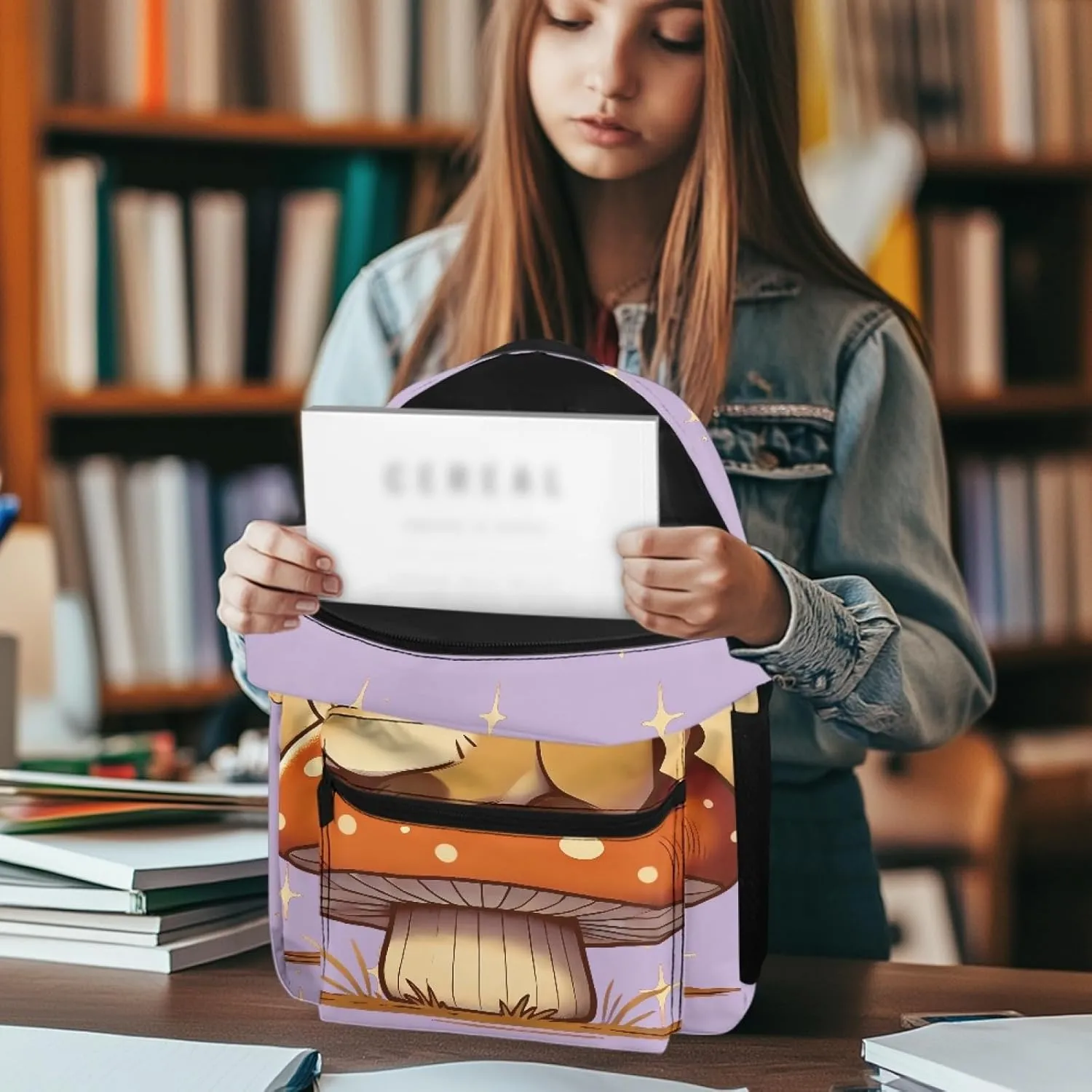 AmzPrint Kids Capybara Backpacks Oversize Printed Black Bag Academy Back To School Fashion Cartoon Green Bookbag