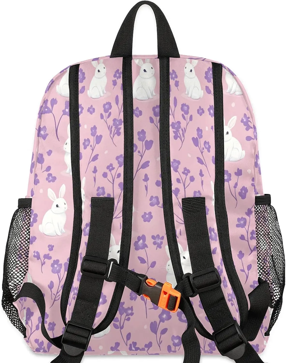Animal Rabbits Personalized Backpack Bag with Name Lightweight Custom Shoulder Bags Waterproof Casual Backpacks Travel Laptop Bag for Work Picnic 12in