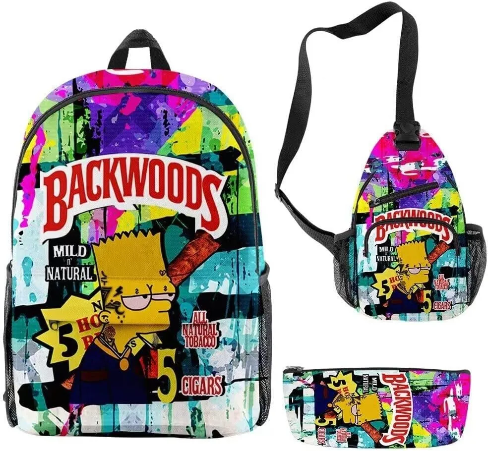 Anime Backpacks Casual Laptop Backpack Travel Bags for Men Women