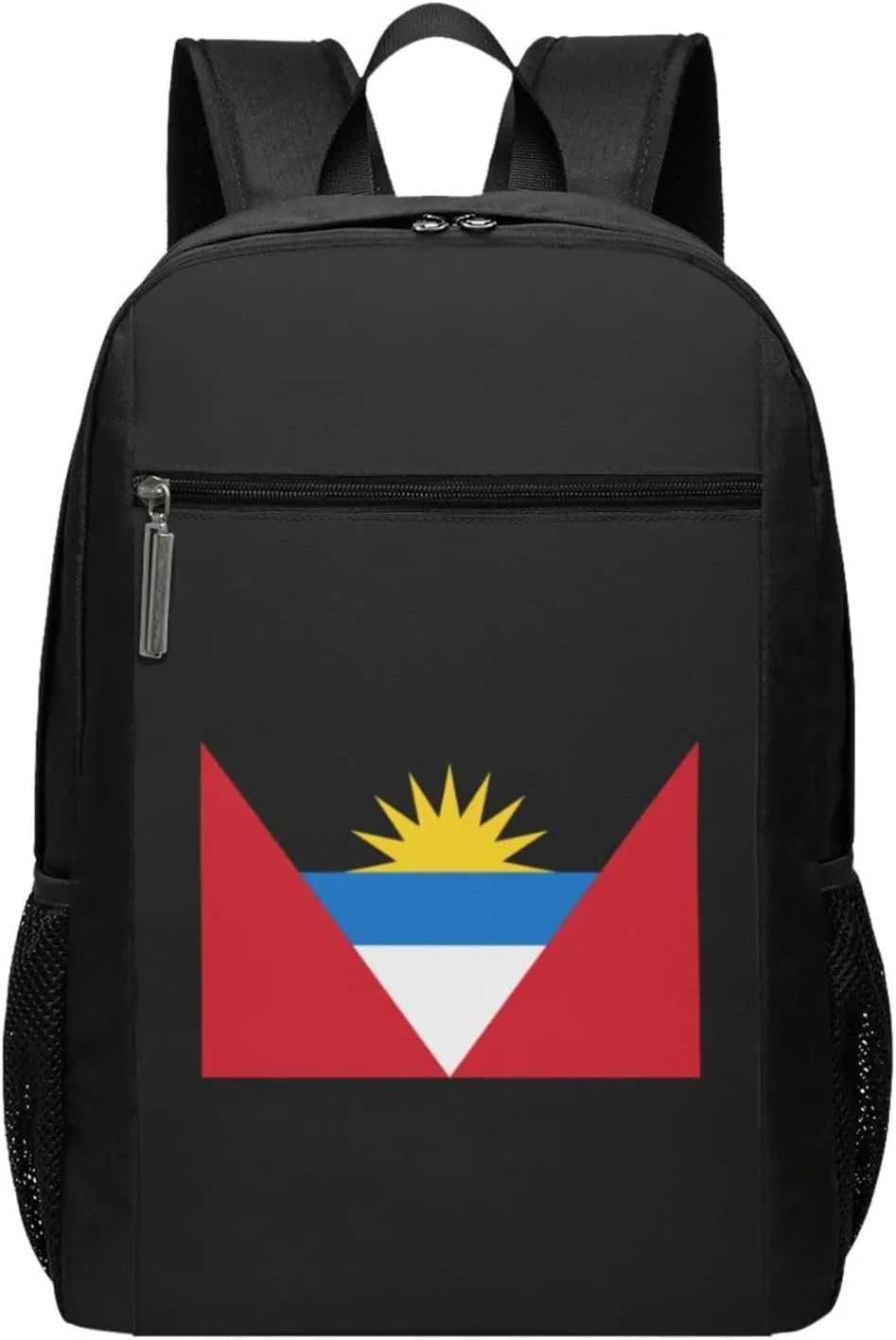 Antigua Barbuda Flag Travel Laptop Backpack, Business Anti Theft Slim Sturdy Laptops Backpacks, College Computer Bag Gift for Men & Women Fits 17 Inch Notebook,Black