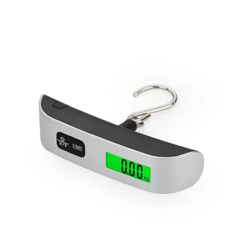 ANYGLEAM Silver Luggage Stainless Weighing Scale With Hook 50Kg Accurate Measure Electronic Portable Digital Display