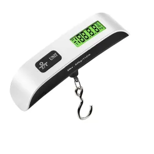 ANYGLEAM Silver Luggage Stainless Weighing Scale With Hook 50Kg Accurate Measure Electronic Portable Digital Display