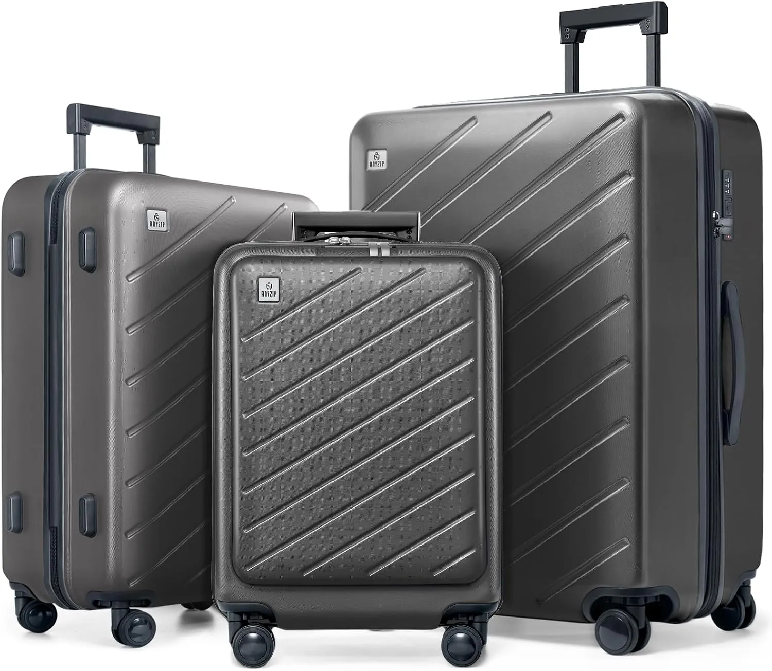 AnyZip Luggage Set Carry On Luggage Expandable (only 28") Suitcase with Compartment (only 20") PC ABS Spinner 20in 24in 28in Carry on Suitcase