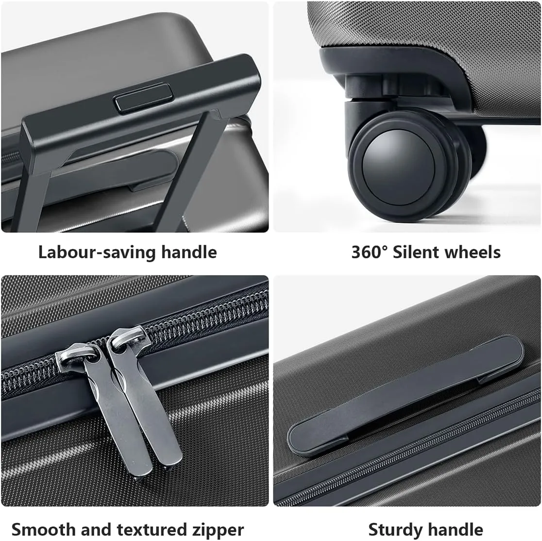 AnyZip Luggage Set Carry On Luggage Expandable (only 28") Suitcase with Compartment (only 20") PC ABS Spinner 20in 24in 28in Carry on Suitcase