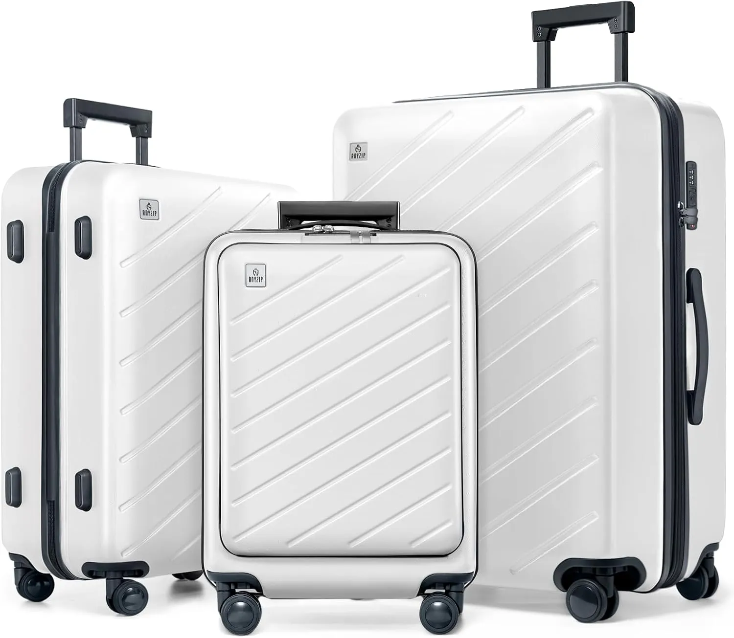 AnyZip Luggage Set Carry On Luggage Expandable (only 28") Suitcase with Compartment (only 20") PC ABS Spinner 20in 24in 28in Carry on Suitcase