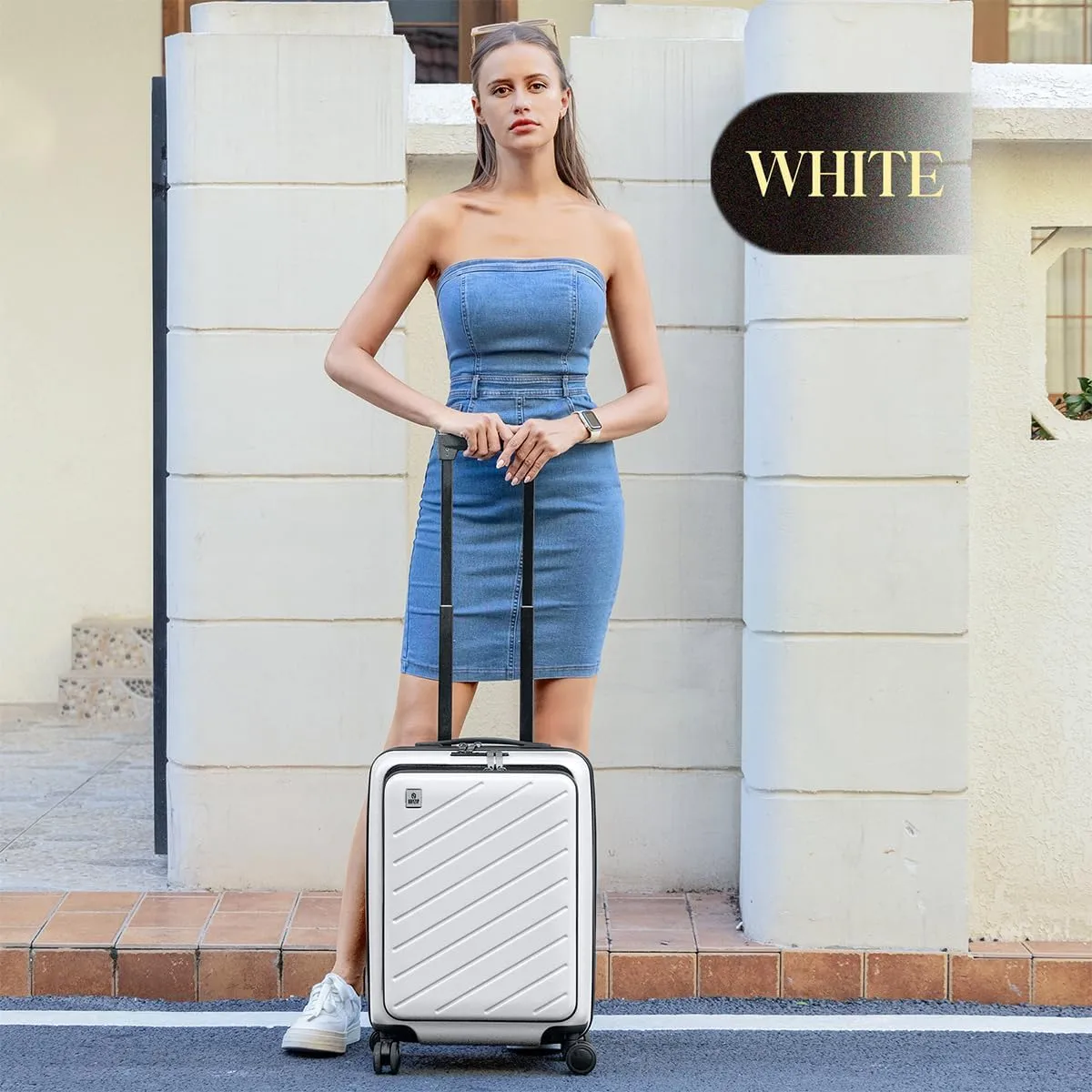 AnyZip Luggage Set Carry On Luggage Expandable (only 28") Suitcase with Compartment (only 20") PC ABS Spinner 20in 24in 28in Carry on Suitcase