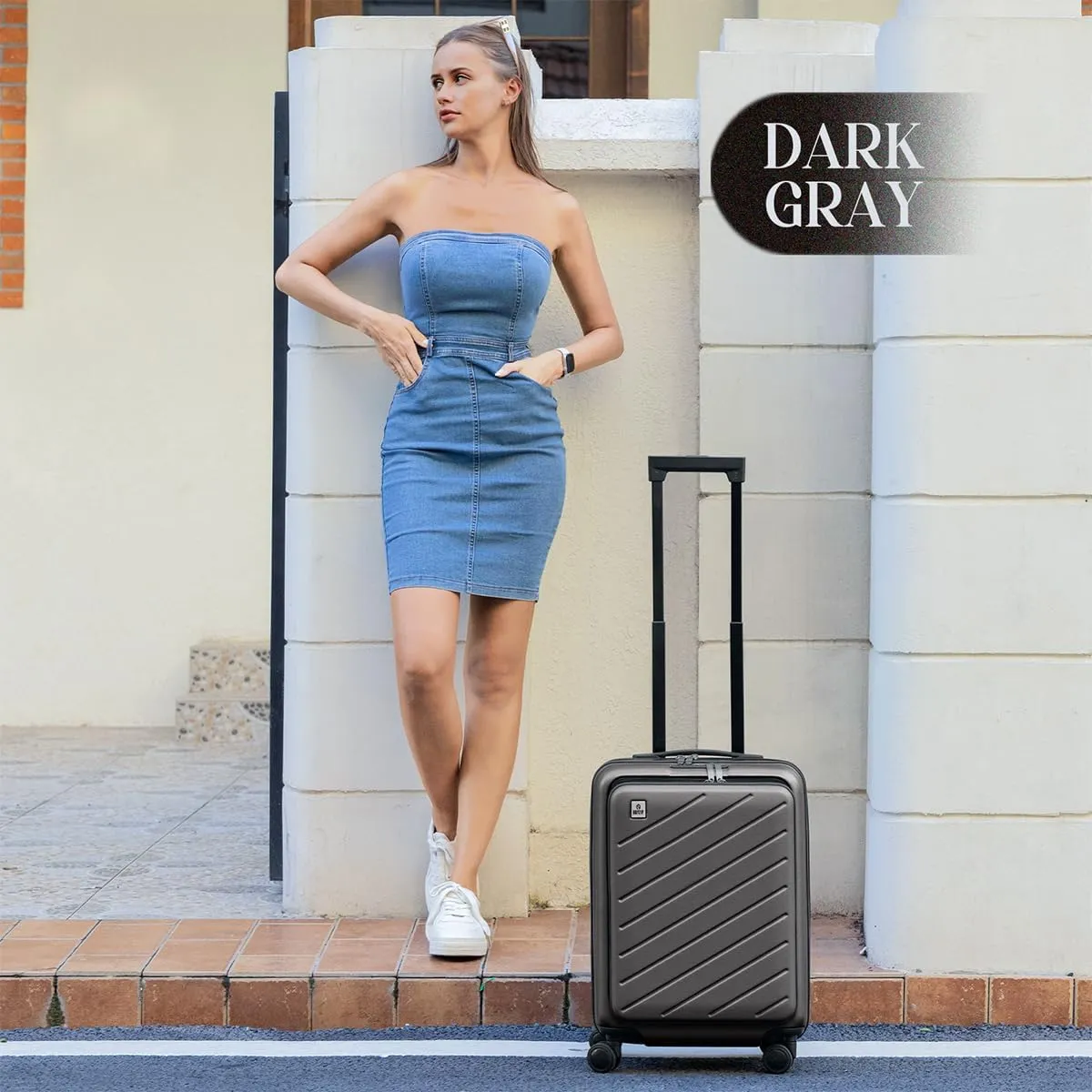 AnyZip Luggage Set Carry On Luggage Expandable (only 28") Suitcase with Compartment (only 20") PC ABS Spinner 20in 24in 28in Carry on Suitcase