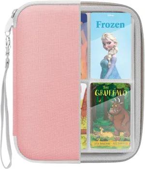 AOLO Yoto Card Holder Case, 80-Pocket Mini Audiobook Card Organizer with Zipper, Portable Card Binder for Yoto Cards Storage, Soft Travel Folder for Kids