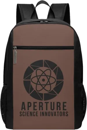 Aperture Science Innovators Travel Laptop Backpack, Business Anti Theft Slim Sturdy Laptops Backpacks, College Computer Bag Gift for Men & Women Fits 17 Inch Notebook,Black