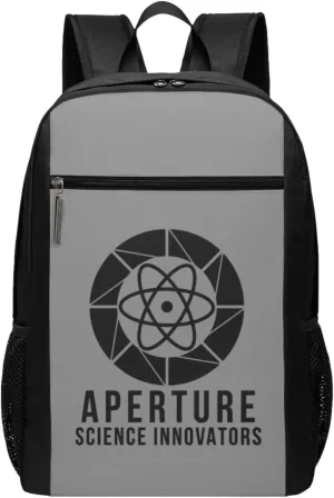Aperture Science Innovators Travel Laptop Backpack, Business Anti Theft Slim Sturdy Laptops Backpacks, College Computer Bag Gift for Men & Women Fits 17 Inch Notebook,Black