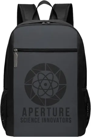 Aperture Science Innovators Travel Laptop Backpack, Business Anti Theft Slim Sturdy Laptops Backpacks, College Computer Bag Gift for Men & Women Fits 17 Inch Notebook,Black