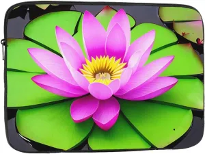 Asian Lotus Flower Prints Shockproof Portable Laptop Sleeve Bag 10 inch - Protective Case for Men and Women's Business Travel, Office Daily Use