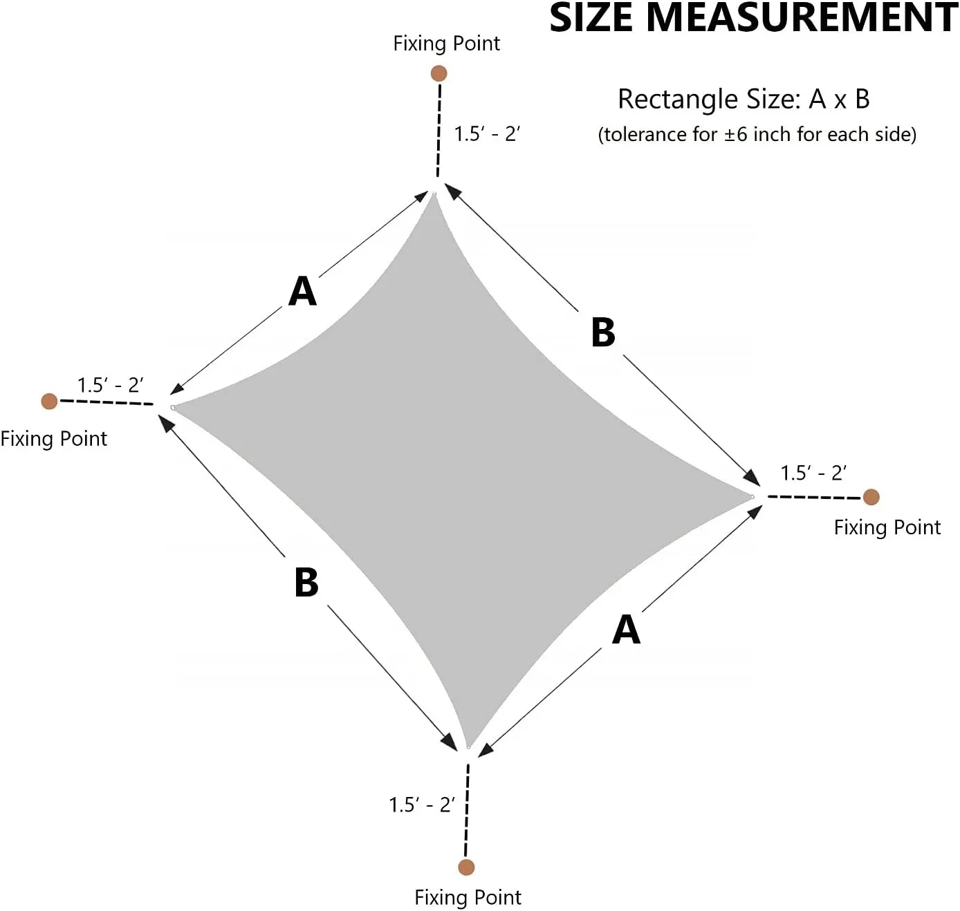 AsterOutdoor Sun Shade Sail Rectangle 10' x 13' UV Block Canopy for Patio Backyard Lawn Garden Outdoor Activities, Cream