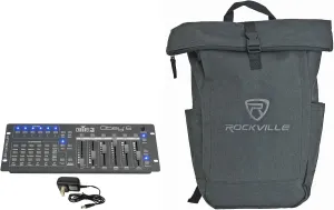 Audiosavings bundle: (1) Chauvet DJ Obey 6 Compact Universal 6 Channel DMX DJ MIDI FX Controller Bundle With (1) Rockville RPAK Charcoal Stylish Durable Backpack Bag w/Padded Laptop Pocket (2 items)
