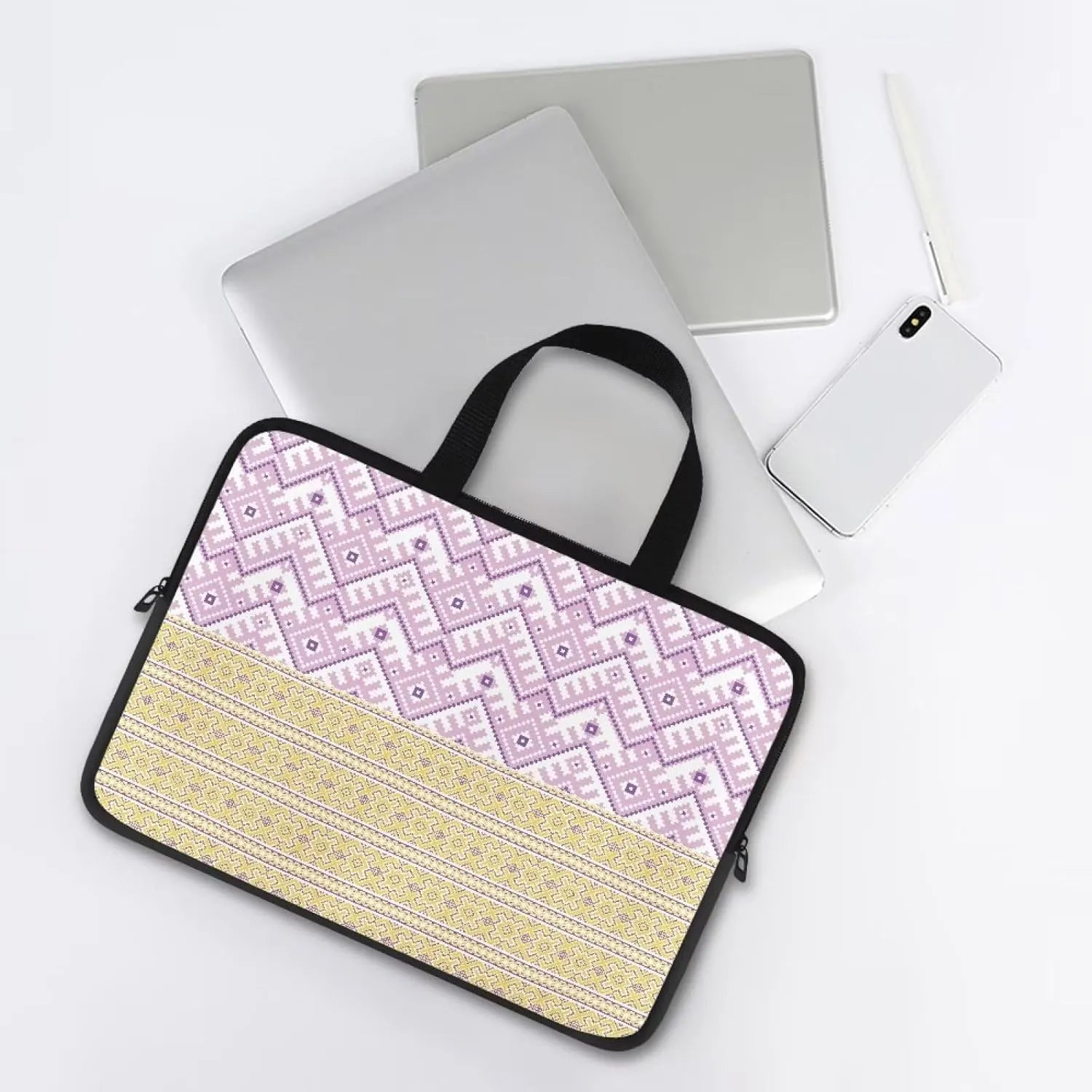 Aztec Print Laptop Bag for Women Men Laptop Messenger Bag with Handle Mens Laptop Tote Bag,Large Teacher Work Bag Laptop Sleeve 14" 15.6" 17" Womens Messenger Bag Briefcase Laptop Messenger Bag