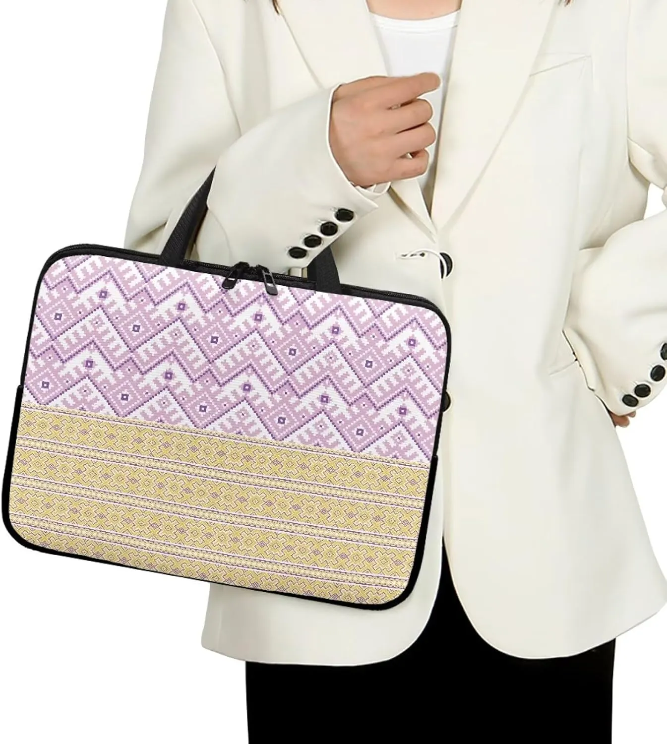 Aztec Print Laptop Bag for Women Men Laptop Messenger Bag with Handle Mens Laptop Tote Bag,Large Teacher Work Bag Laptop Sleeve 14" 15.6" 17" Womens Messenger Bag Briefcase Laptop Messenger Bag