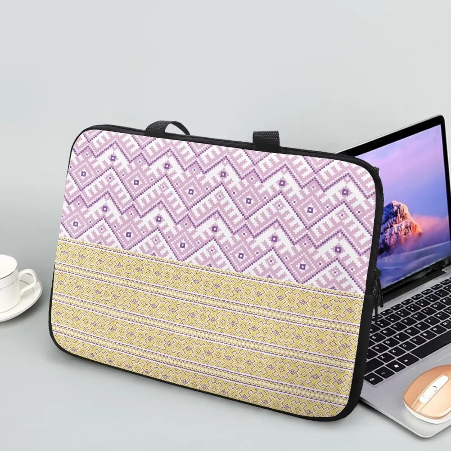 Aztec Print Laptop Bag for Women Men Laptop Messenger Bag with Handle Mens Laptop Tote Bag,Large Teacher Work Bag Laptop Sleeve 14" 15.6" 17" Womens Messenger Bag Briefcase Laptop Messenger Bag