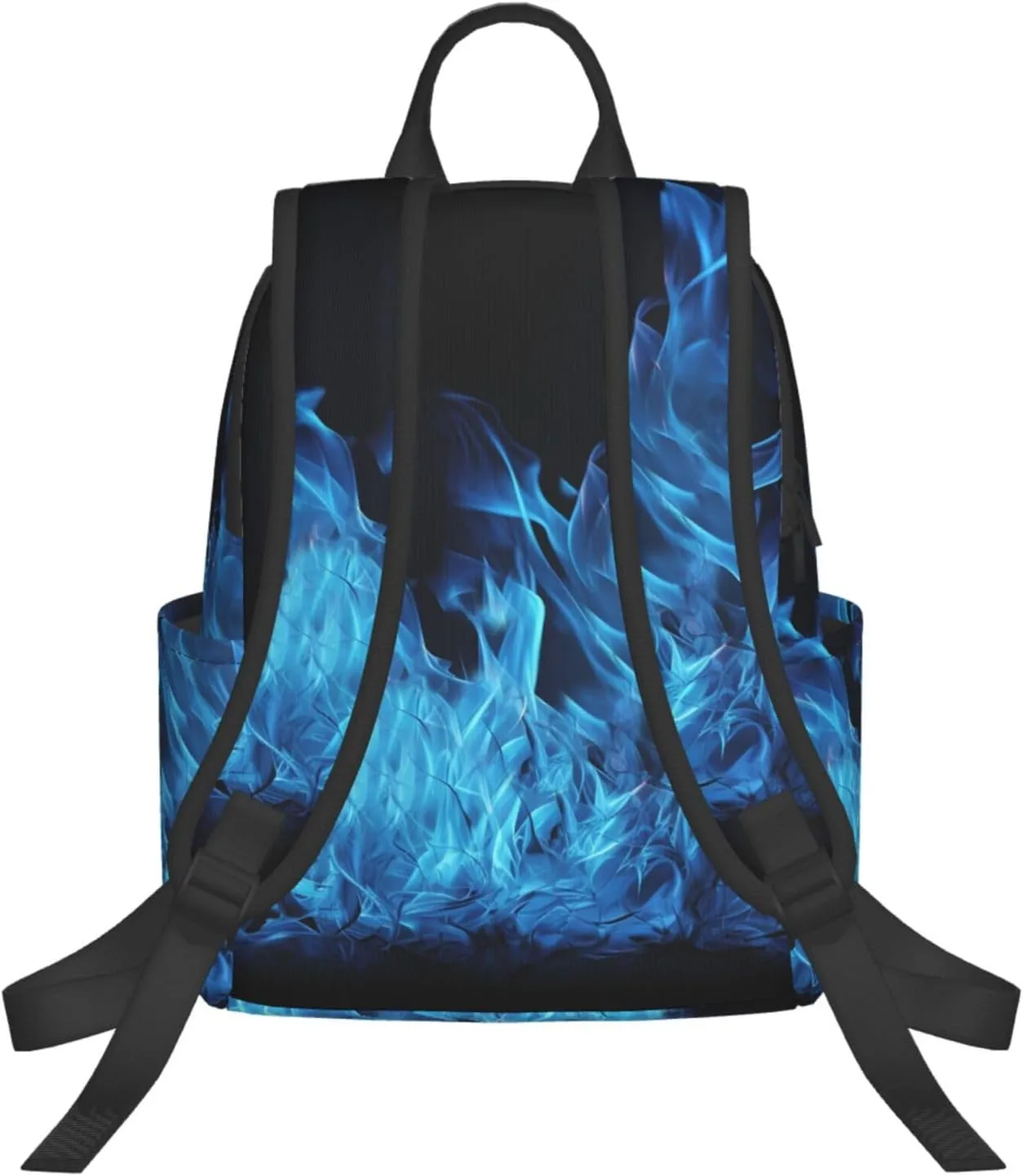Backpack Blue Flame Travel Casual Laptop Backpack Adjustable Hiking Daypack for Men Women