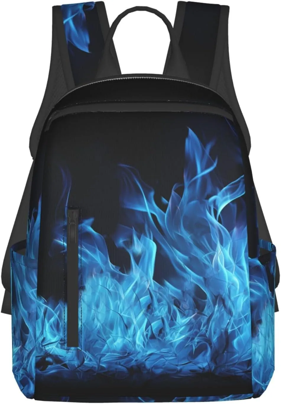 Backpack Blue Flame Travel Casual Laptop Backpack Adjustable Hiking Daypack for Men Women