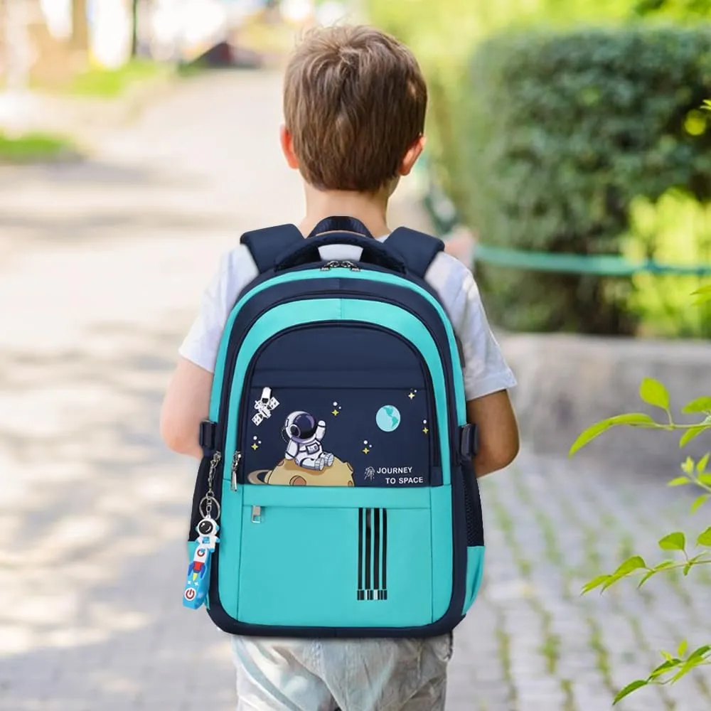 Backpack for Boys - Boy Schoolbag Kids Children Teens Girls Elementary Middle School Bags, Waterproof Lightweight Bookbag Backpacks Casual Daypack with Lunch Bag Set