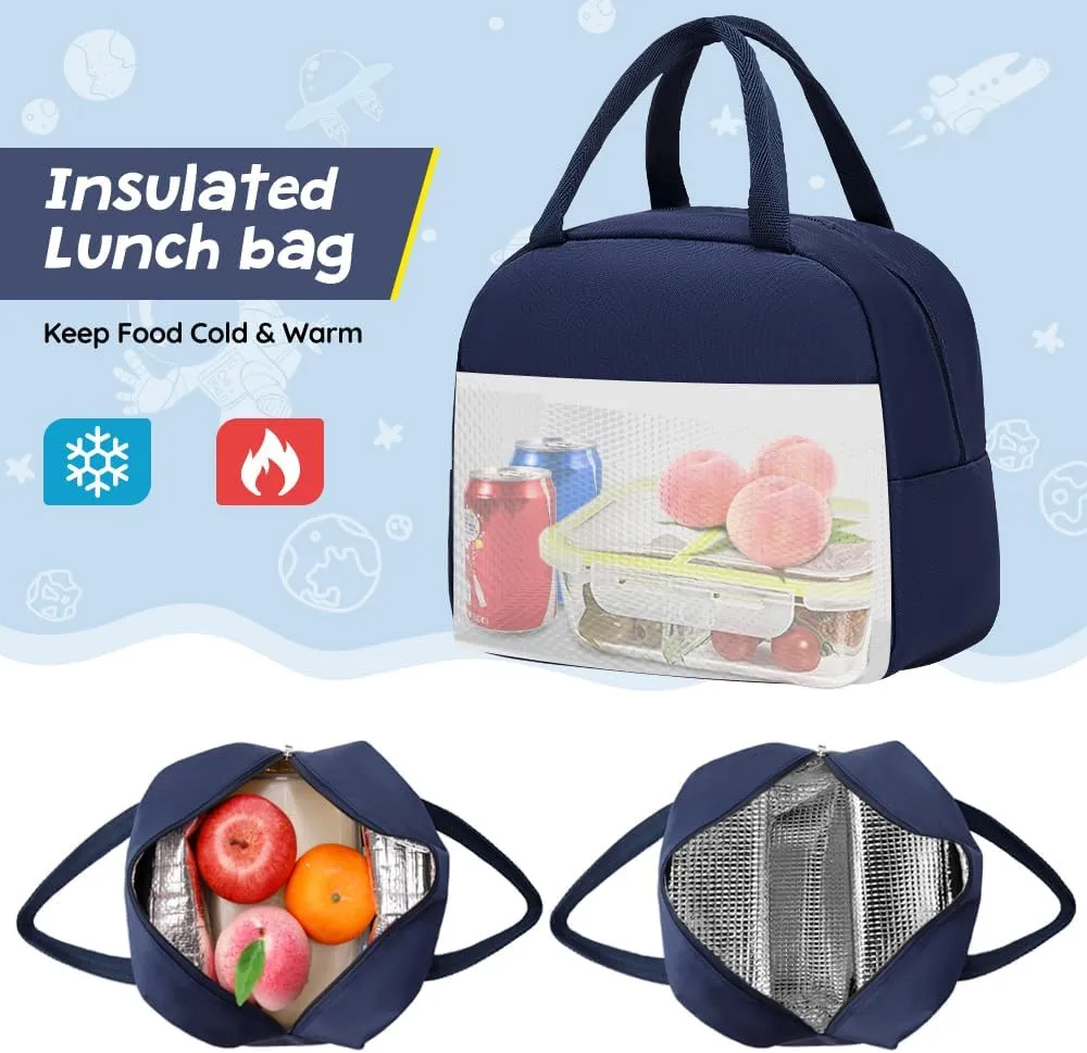 Backpack for Boys - Boy Schoolbag Kids Children Teens Girls Elementary Middle School Bags, Waterproof Lightweight Bookbag Backpacks Casual Daypack with Lunch Bag Set