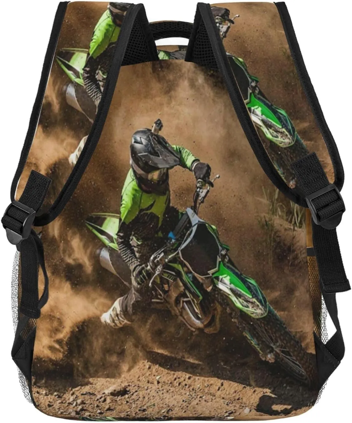 Backpack for Boys Girls Kids, Motocross Dirt Bike Backpack Travel School Bag Bookbag Schoolbag Daypack for Men Teens Children