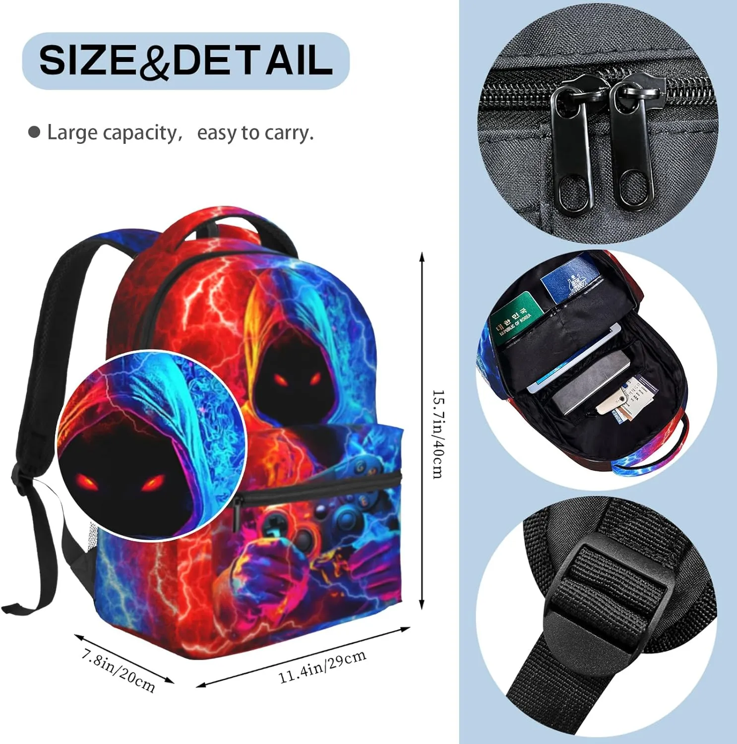 Backpack for Kids Gaming School Backpack For Boys Kids Backpacks Travel Bookbag for Age 6-18 Kid's Elementary Middle School Back Pack
