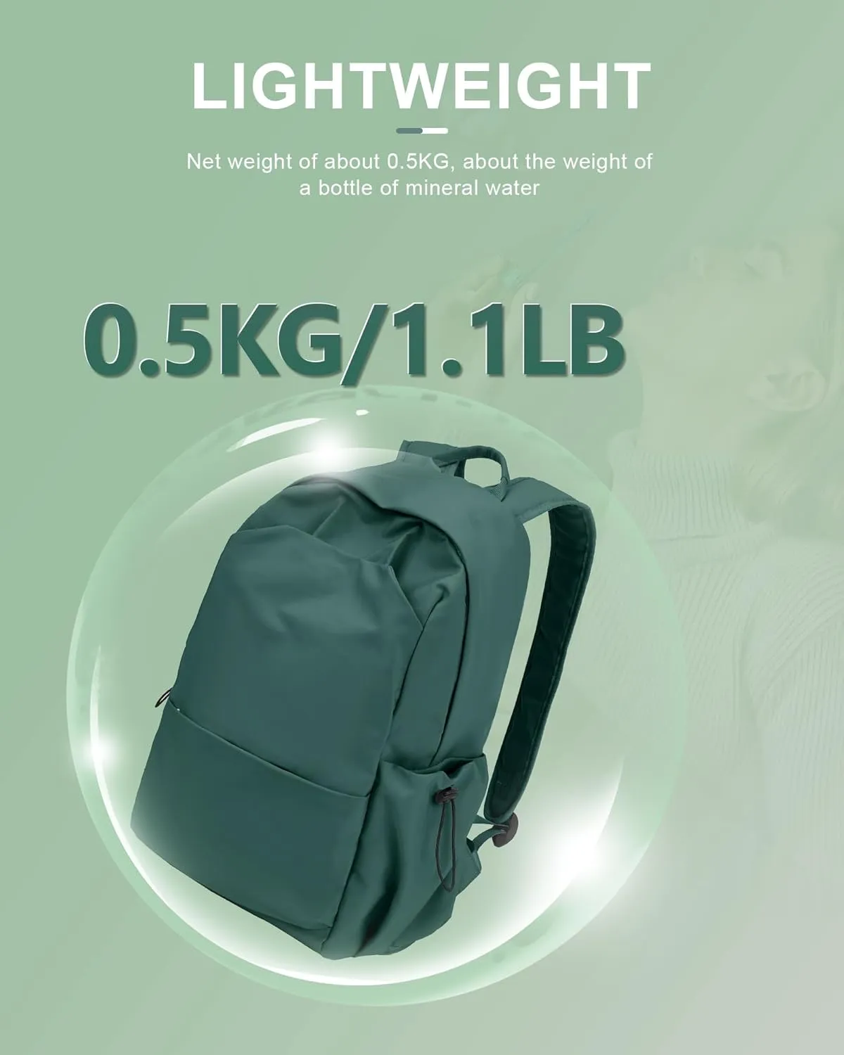 Backpack For Women Men School Aesthetic Lightweight College Backpack for Boys Girls Book Bag Casual Daypack Laptop Gym Backpacks Army Green