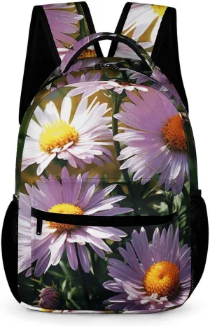Backpack for Women Men Travel Daisy Plants Daypack Lightweight Laptop Bag Carry On Backpacks for Work