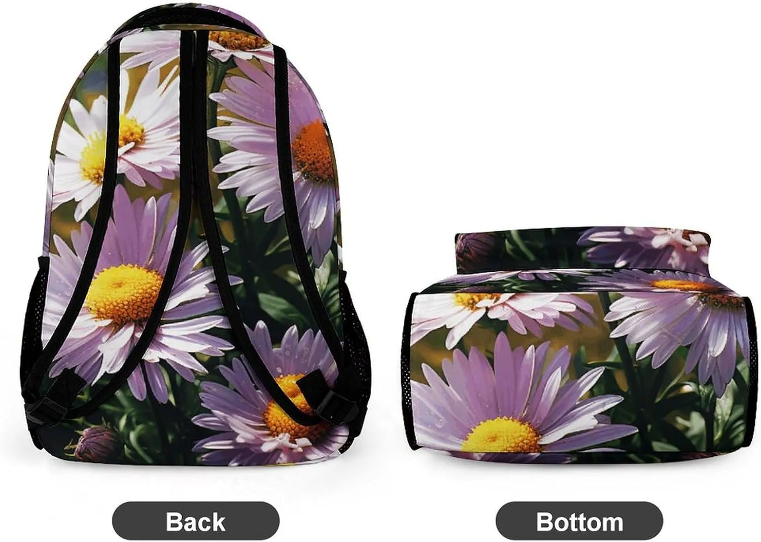 Backpack for Women Men Travel Daisy Plants Daypack Lightweight Laptop Bag Carry On Backpacks for Work