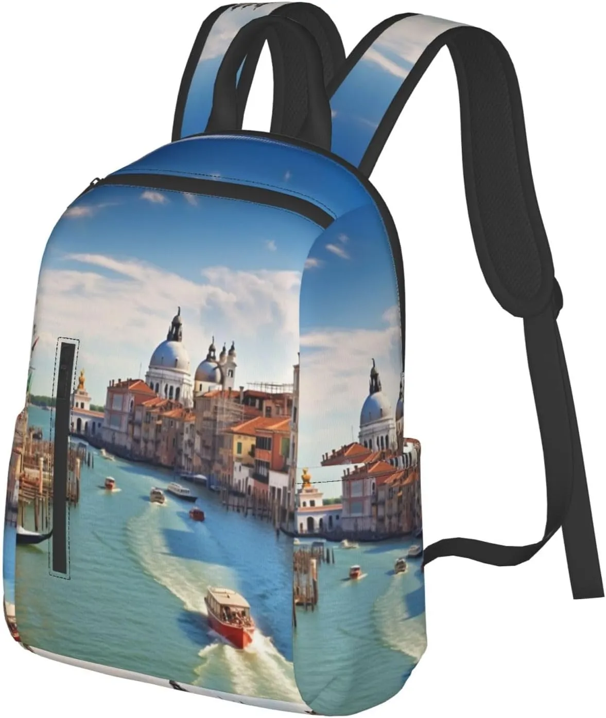 Backpack Grand canal in Italy Travel Casual Laptop Backpack Adjustable Hiking Daypack for Men Women